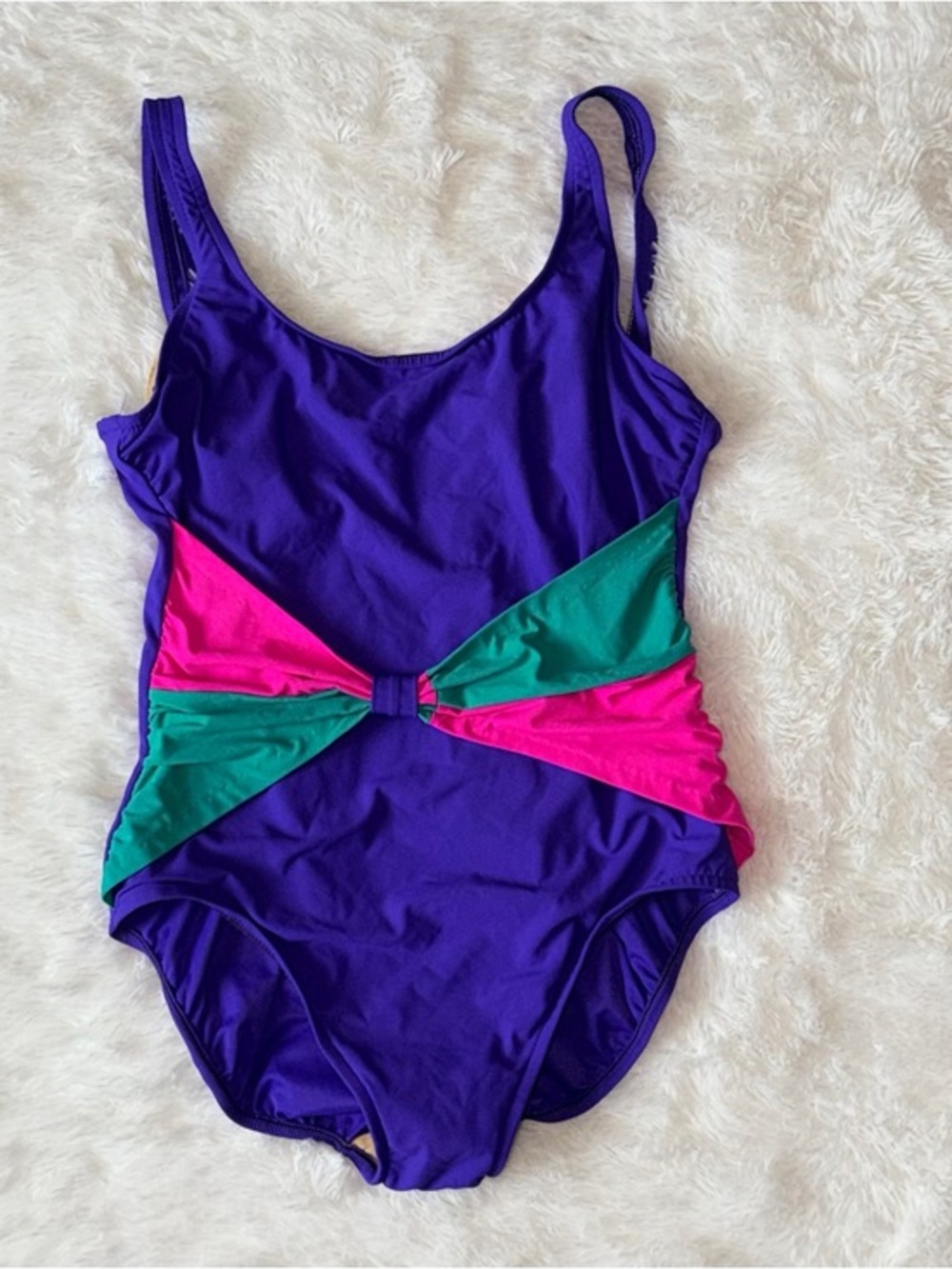 Rose Marie Reid Colorblock Bow One Piece - 80s Retro one piece swimsuit